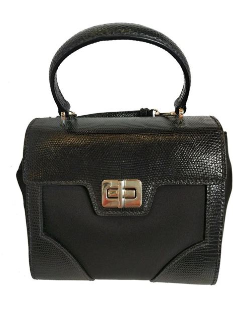 prada tessuto lucerto handbag reptile black|Pre.